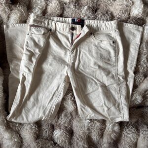 Tommy Hilfiger NWOT Cream Jeans with Red & Navy Trim